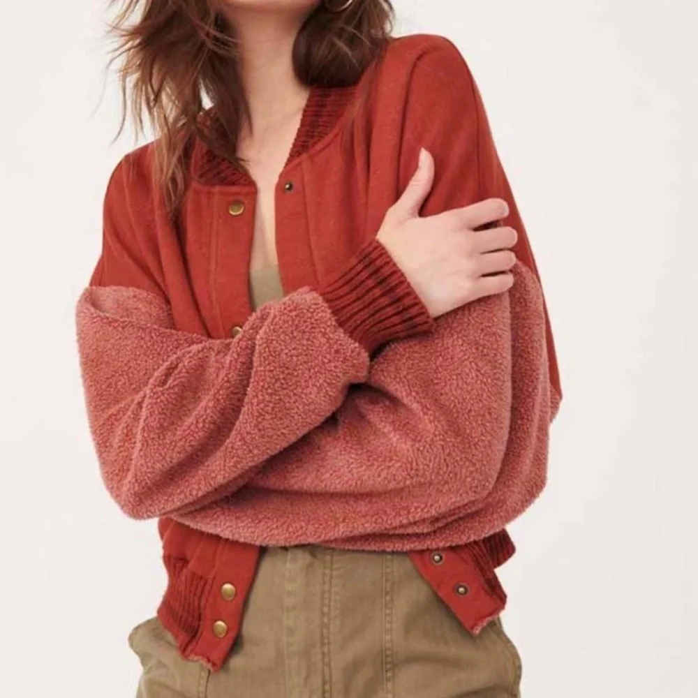 Free People Hollaback Jacket in Spiced Brandy L - Picture 2 of 10